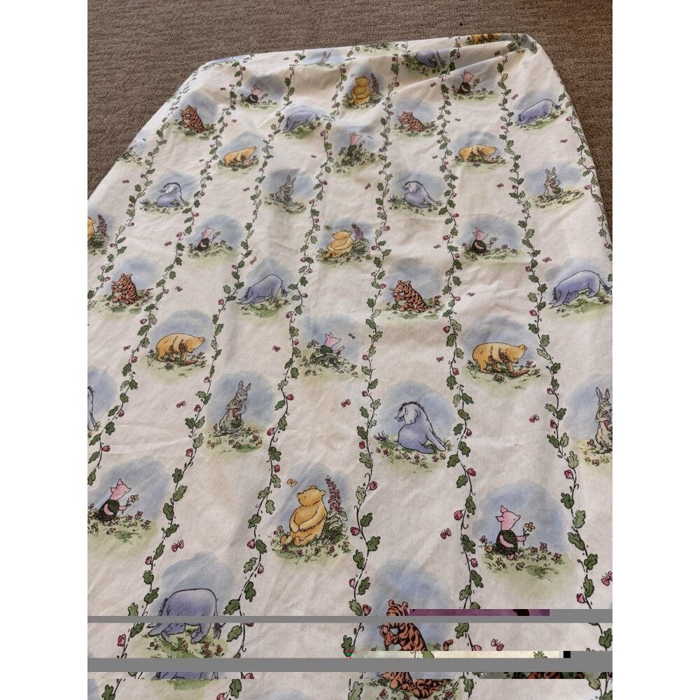 Vintage 1999 Disney Classic Pooh fitted crib sheet - Picture 3 of 10